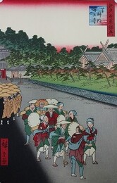 初代歌川広重筆　名所江戸百景　芝神明増上寺（港区）