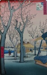 初代歌川広重筆　名所江戸百景　蒲田の梅園（大田区）
