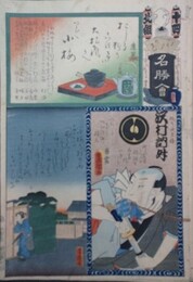 江戸の花名勝会　十四　北組　小梅　沢村訥升　小梅の朝の雨