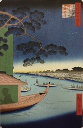 初代歌川広重筆　名所江戸百景　浅草川首尾の松御厩河岸（台東区・墨田区）