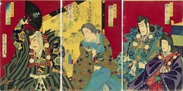豊原国周　役者絵　A　3枚続