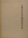 日蓮宗不受不施派読史年表