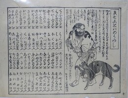 刷り物　「えぞのことばのうつし　蛙房老人図縮図」