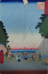 初代歌川広重筆　名所江戸百景　霞かせき（千代田区）