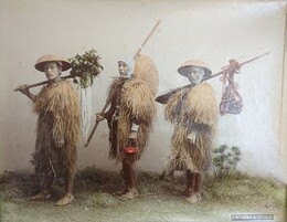 古写真　農夫　farmer in the fields