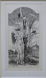 山本六三　銅版画　「エロス・タナトス」