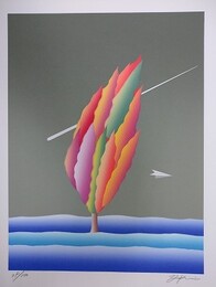 「TREE」　久里洋二　シルクスクリーン