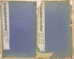 浙江全省興図並水陸道里図　「寧波府 ?県・慈渓県・奉化県」/「温州府 永嘉県・瑞安県」　2分冊　
