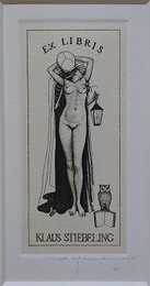 山本六三　銅版画　「死と女-クラウス氏」