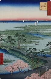 初代歌川広重筆　名所江戸百景　砂むら元八まん（江東区）