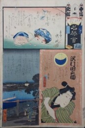江戸の花名勝会　十三　北組　沢村田之助　宮戸川番場河岸