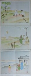 封緘葉書　朝鮮風俗　（松田黎光筆 3種）