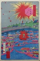 東京名所内　両国橋大花火