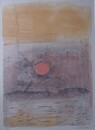 香月泰男版画　「サラミス沖の太陽」