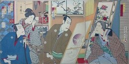 豊原国周　役者絵　E　3枚続