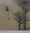 駒井哲郎版画　風船
