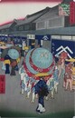 初代歌川広重筆　名所江戸百景　日本橋通一丁目略図（中央区）
