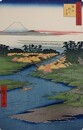 初代歌川広重筆　名所江戸百景　堀江祢こざね（千葉県浦安市）