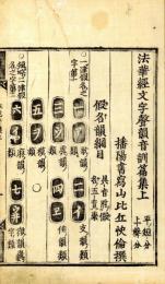 法華経文字声韻音訓篇集