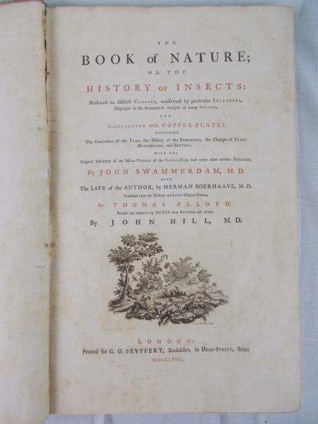 スワンメルダム 『自然の聖書』 英語初版 フォリオ判 1758年 ロンドン