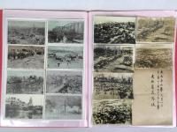 「帝都大震災火災系統地圖」、「震災焼失区域町名詳細：各区被害状況一覧　東京市全圖」、「大震災写真画報」、絵葉書、報道写真他、　１９２０年代