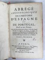 エノー　『スペイン・ポルトガル史年表概略』 初版　全2巻　1765年　パリ刊 / [Henault, Charles-Jean-Francois], Abrege chronologique de l'histoire d'Espagne et de Portugal. 2 tomes. Paris, Jean-Thomas Herissant, 1765