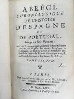 エノー　『スペイン・ポルトガル史年表概略』 初版　全2巻　1765年　パリ刊 / [Henault, Charles-Jean-Francois], Abrege chronologique de l'histoire d'Espagne et de Portugal. 2 tomes. Paris, Jean-Thomas Herissant, 1765