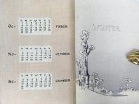 ちりめんカレンダー　西宮興作 / ピーク 『花吹雪：1950年カレンダー』　大正10年(1921年) 東京刊 / Nishinomiya, Yosaku / Peake, Charlotte M. A., Scattered Blooms Calendar for 1950, Tokyo, 1921