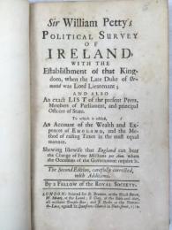 ウィリアム・ペティ　『アイルランドの政治的解剖』　第2版　1719年　ロンドン刊 / (Petty) Sir William Petty's Political Survey of Ireland. The Second Editioin, carefully corrected, with Additions. London, D. Browne, 1719.