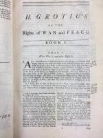 グロティウス　『戦争と平和の法』　英語訳　フォリオ判　1738年　ロンドン刊 / Grotius, Hugo/Barbeyrac, The Rights of War and Peace, in Three books. To which are added, All the large notes of Mr. J. Barbeyrac. London, W. Innys et al, 1738.