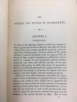 ヴィルヘルム・フォン・フンボルト『政府の本文と義務』英語訳初版　1854年　ロンドン刊 / 
Humboldt, Wilhelm von,　The Sphere and Duties of Government. Translated from the German. By Joseph Coulthard, jun. London, John Chapman, 1854