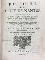 [エリー・ブノワ]　『ナント王令の歴史』　初版　全3巻（5冊）　1693－95年　デルフト刊 / 
[Benoist, Elie], Histoire de l'Edit de Nantes. Tome 1-3 en 5. Delft, Adrien Beman, 1693-95