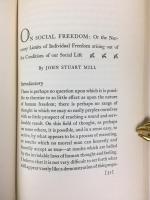 J. S. ミル 『社会的自由について』 初版　1941年　ニューヨーク刊 / Mill, John Stuart, On Social Freedom. New York, Columbia University Press, 1941