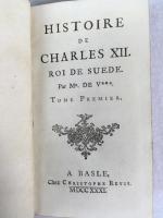 [ヴォルテール]　『カール十二世伝』 初版　全二巻一冊　1731年　バーゼル刊 [ルーアン刊] / V*** [Voltaire], Histoire de Charles XII, Roi de Suede, Basle[Rouen], Christophe Revis, 1731. 