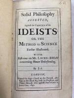 サージェント　『堅実な哲学：ロック"人間悟性論"批判』　初版　1697年　ロンドン刊 / Sergeant, John, Solid Philosophy Asserted. With Reflexions on Mr. Locke's Essay concerning Human Understanding. London, Roger Clavil, 1697
