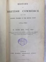 レヴィ　『英国商業史』初版　1872年　ロンドン刊 / Levi, Leone, History of British Commerce and of the Economic Progress of the British Nation 1763-1870. London, Murray