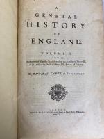 『イングランド史』　初版　フォリオ判　全4巻　1747「-55」年　ロンドン刊 / 
Carte, Thomas, A General History of England. Vol. I-IV. London, J. Hodges, 1747 [-1755].