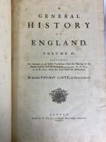 『イングランド史』　初版　フォリオ判　全4巻　1747「-55」年　ロンドン刊 / 
Carte, Thomas, A General History of England. Vol. I-IV. London, J. Hodges, 1747 [-1755].