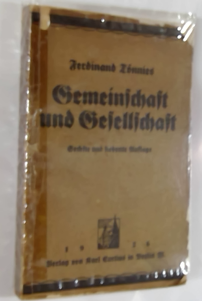 Gemeinschaft und Gesellschaft（共同社会と利益社会 第6・7版