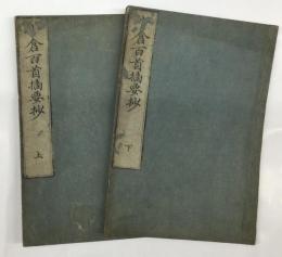 小倉百首摘要抄　上下2冊