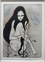 「秋のサロメ」小林ドンゲ彩色銅版画
