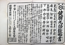 一枚刷健脾丸効能略書
