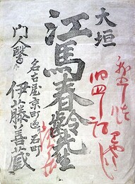 一枚刷大垣　江馬春齢先生門人医　伊藤善蔵