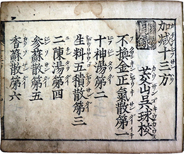 秘伝加減十三方