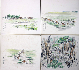 大陸従軍画家自筆画