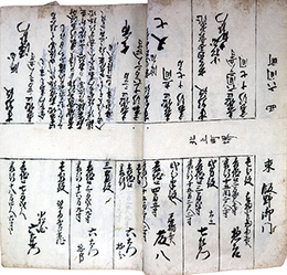 宝暦十年長井町絵図家別明細帳