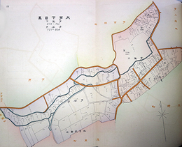 大東京編入地域明細図番地坪数入第二輯目黒町之部