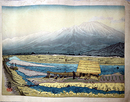 奥山儀八郎木版画　浅間山