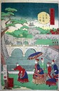 錦絵東京名所ノ内　皇居二重橋の図