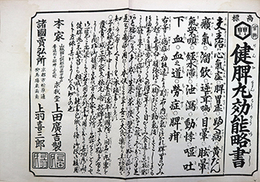 一枚刷健脾丸効能略書